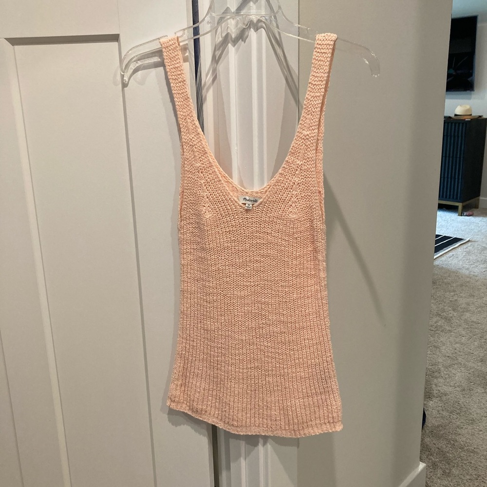 EUC Madewell knit tank top in blush
